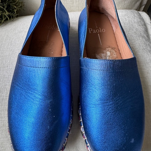 Paolo Shiny Blue Espadrilles - Picture 2 of 5